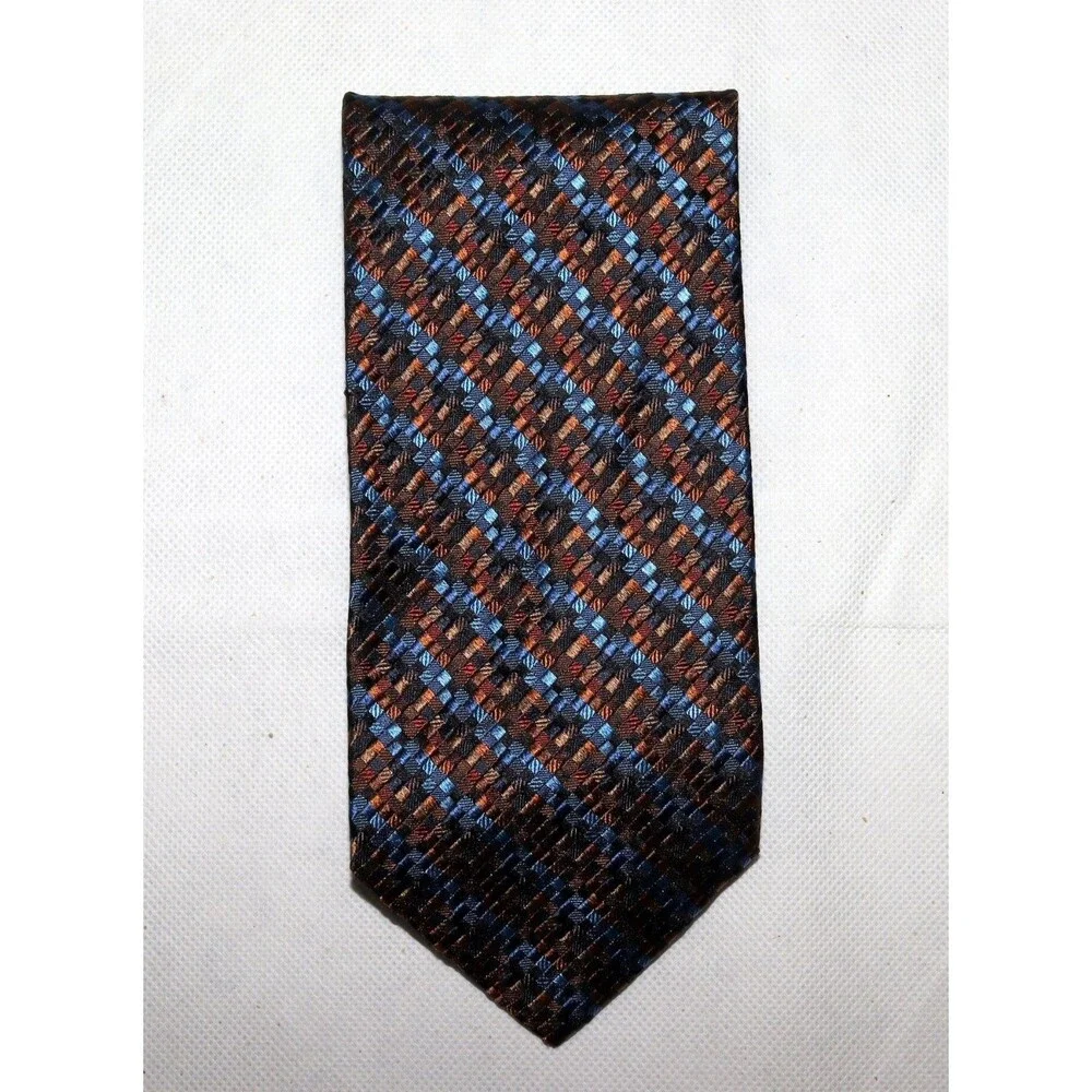 Jhane Barnes Men's Tie Geometric Woven Silk‎ Necktie